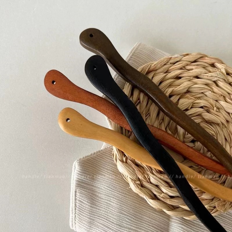 Trâm cài tóc bằng gỗ đàn hương đen thời trang cao cấp retro 2023