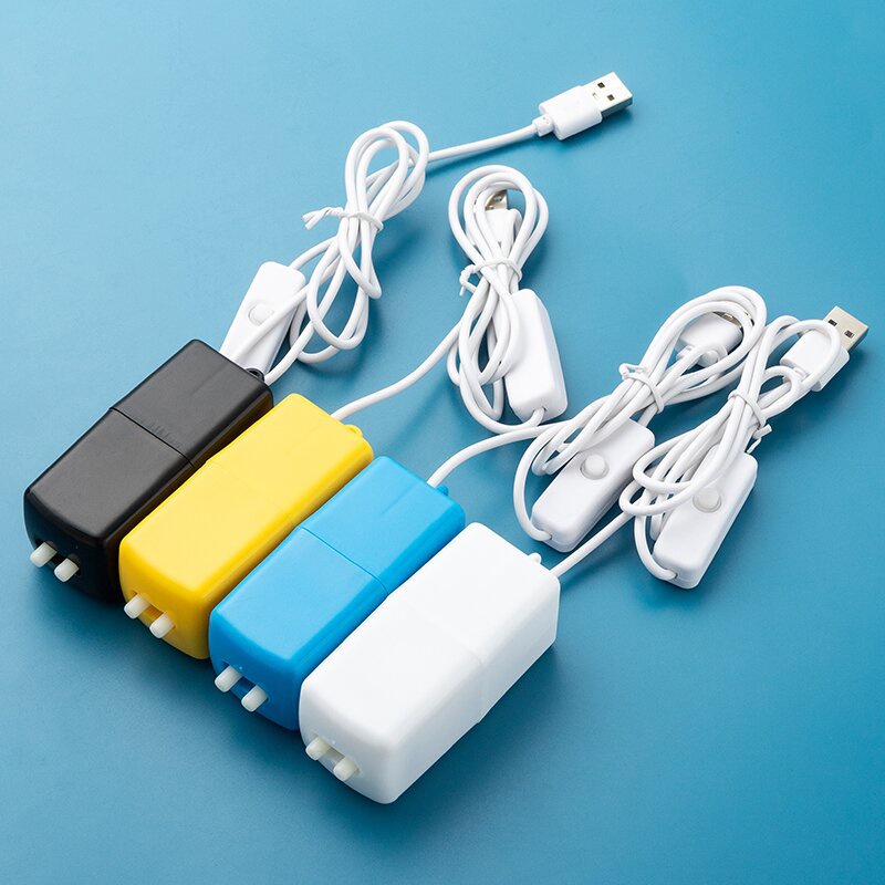 Máy Sủi Mini 2 Vòi Kết Nối USB  - Sủi Oxy Cho Bể Cá Cảnh Siêu Êm