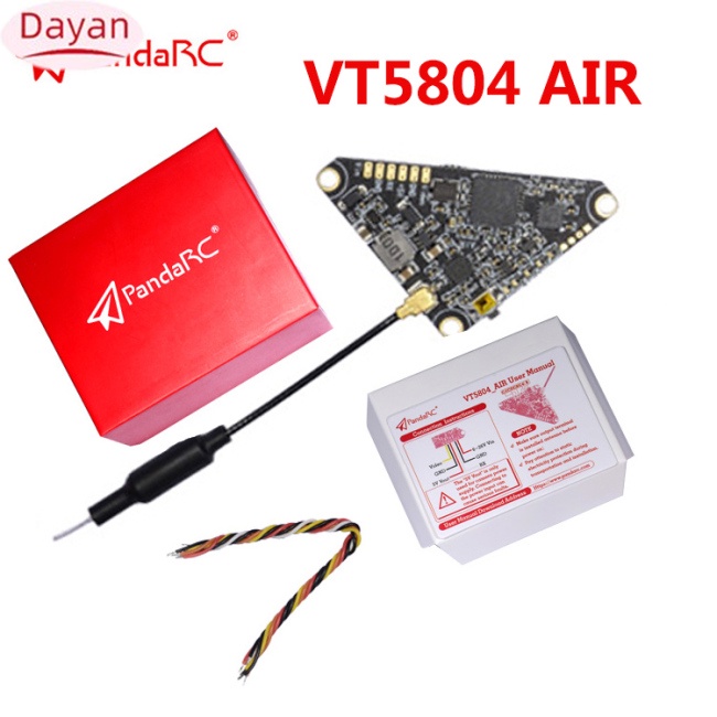 Dayan pandarc vt5804 air 5.8ghz 40ch 0/25/50/100/200 / 400mw máy phát video fpv tam giác vtx hỗ trợ osd cho rc racer