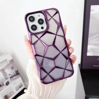 Gradient silver black purple ins style electroplated diamond water cube iphone case cho iphone 6 pro max 16 pro max 16 pro max 16 pro max 16 pro max 16 tiktok phong cách phụ nữ phòng chống rơi