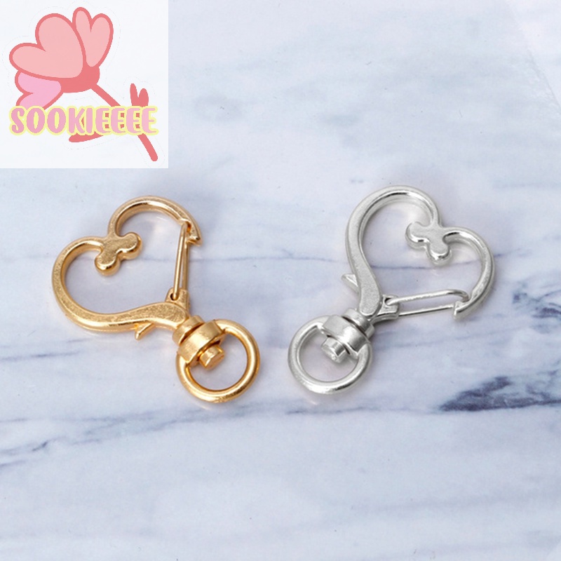 Set 10 Móc Khóa Hình Trái Tim Rỗng diy