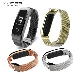 Dây đeo đồng hồ MIJOBS bằng kim loại thép không gỉ cho honor band 4/huawei band 3e/huawei band 4e/honor 5 bản Basketball