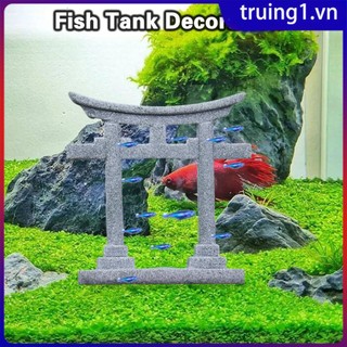 Bể cá giả đá torii vật trang trí thần đạo nhật bản cổng đền torii mô hình bể cá thu nhỏ trang trí cho phong cảnh dưới nước truing1
