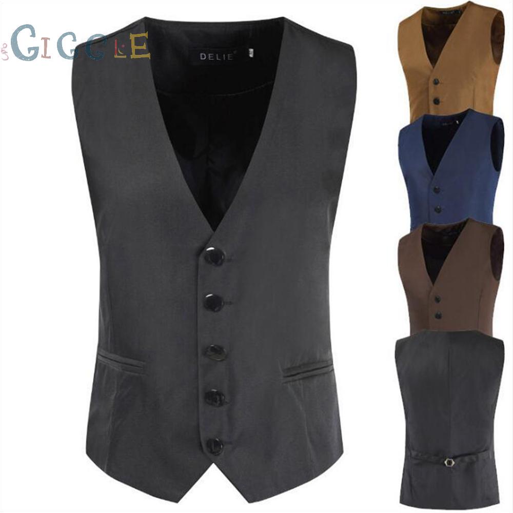 Slim Fit Vest Outwear Sleeveless Coat Slim Fit Tops Uxedo Waistcoat Vest Wedding