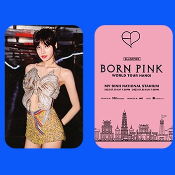 4 cái / bộ black-pink world tour hanoi vietnam photocards born pink jennie jisoo lisa rose laser hologram lomo cards black pink kpop postcards on sale jy