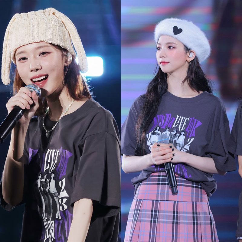 Aespa Áo Thun cotton Ngắn Tay Dáng Rộng In Hình karina Thời Trang Mùa Hè Hàn Quốc Giản Dị Dành Cho Nữ Và Nam