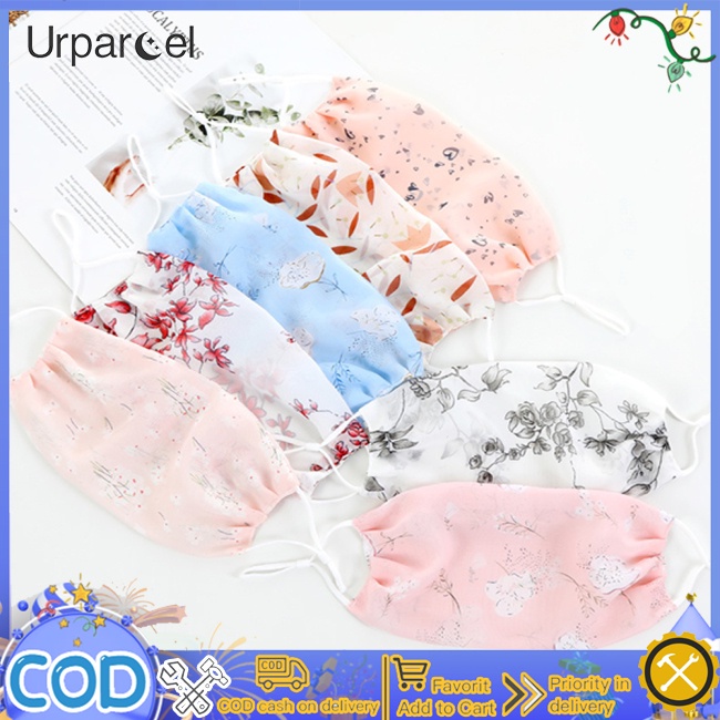 Urparcel kem chống nắng in voan thời trang mùa hè mặt nạ chống bụi thoáng khí và giặt được