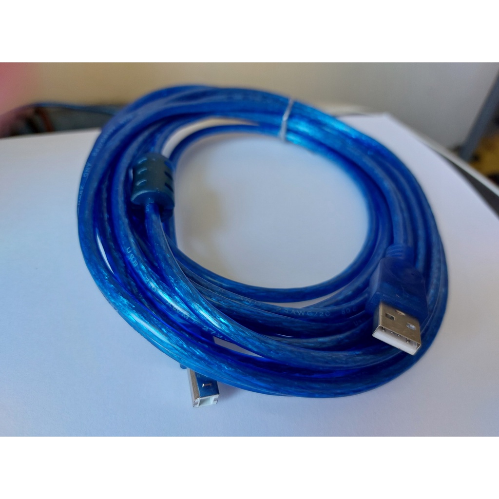 Dây cáp chuyên chỉnh vang số dài 5 MÉT 1 đầu USB 1 đầu VUÔNG - Dây kết nối vang số với máy tính 5 MÉT PN01