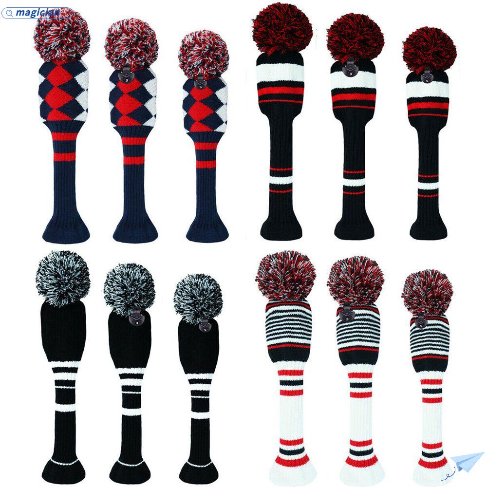 Set 3 Vỏ Bọc Bảo Vệ Đầu Gậy Đánh Golf Chuyên Dụng
