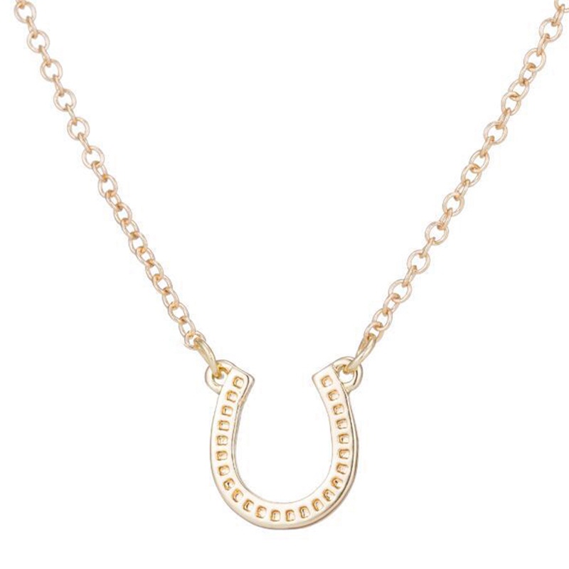 Vòng cổ Bạc 925 Mặt Hình Móng Ngựa Đơn Giản Thanh Lịch Cho Nữ