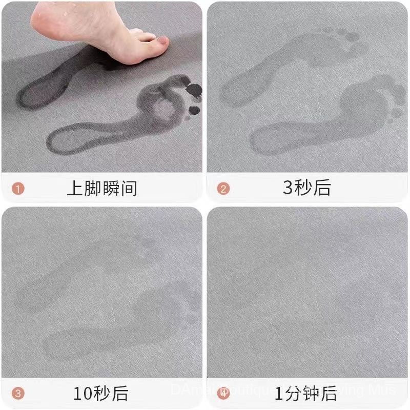 Thảm Lót Sàn Mềm Mại Thấm Hút Nước Nhanh Khô Chống Trượt Hình Bông Hoa