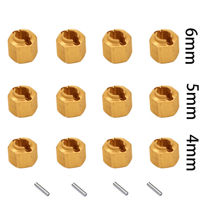 Bộ 4 Bánh Xe Nối Dài Bằng Đồng Thau 9750 Cho Traxxas TRX4M TRX-4M Tỉ Lệ 1 / 18