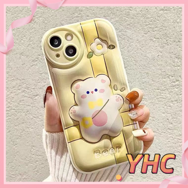 ốp lưng iphone Silicon Mềm Hình Gấu 3D Dễ Thương Cho Iphone 6 / 6S / 6splus / se / 7 / 7plus / 8 / 8plus / X / xs / xsmax / 11 / 12 / 13 / 14 / Plus / pro / pro Max-5071