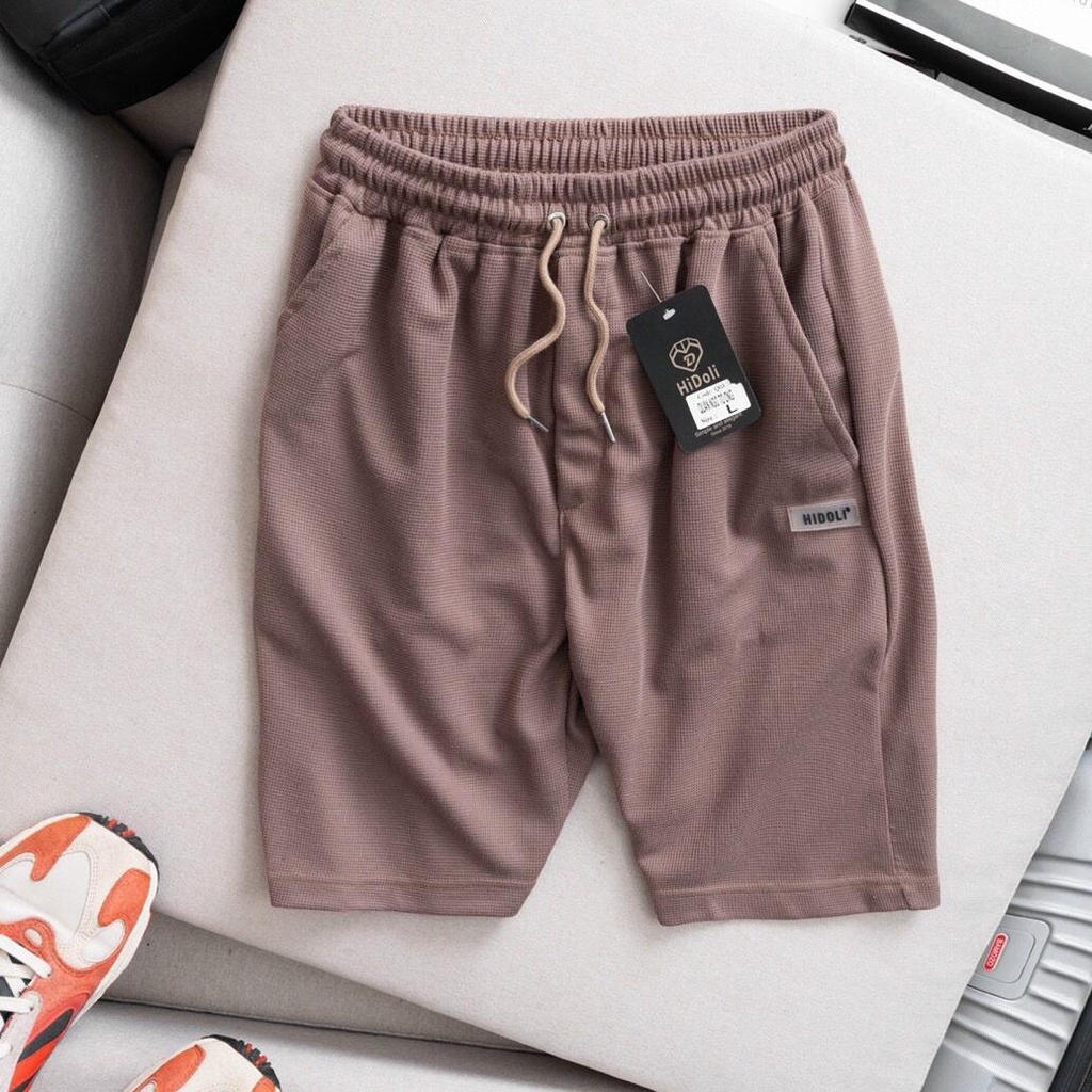 Quần short nam tổ ong rút dây  có 4 màu và 4 size M L XL 2XL
