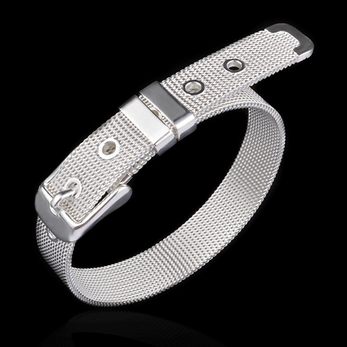 Kỹ Thuật Số| Vòng Tay Mạ Bạc Dạng Lưới Thời Trang Cho Nữ