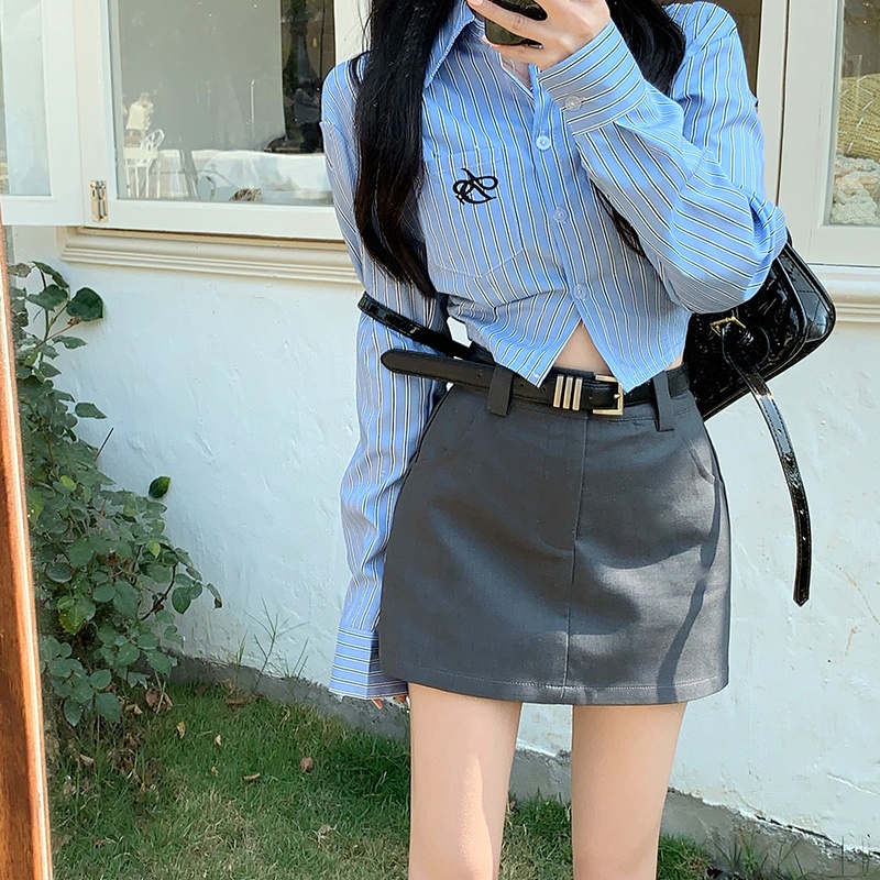 Chân váy Chân váy jean Chân Váy Bò váy nữ Chân Váy Chữ A 2023 New Style AP2104