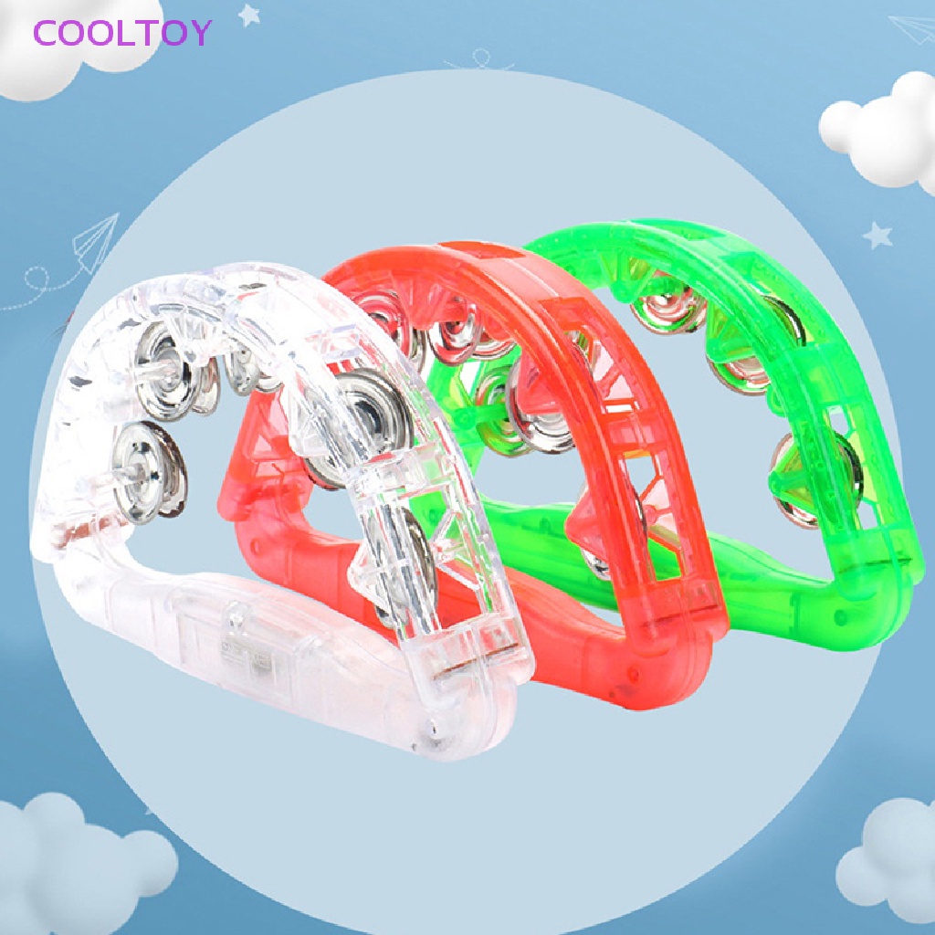 Cooltoy Đồ Chơi Trống Lắc Tambourine Có Đèn LED Màu Sắc Ngẫu Nhiên