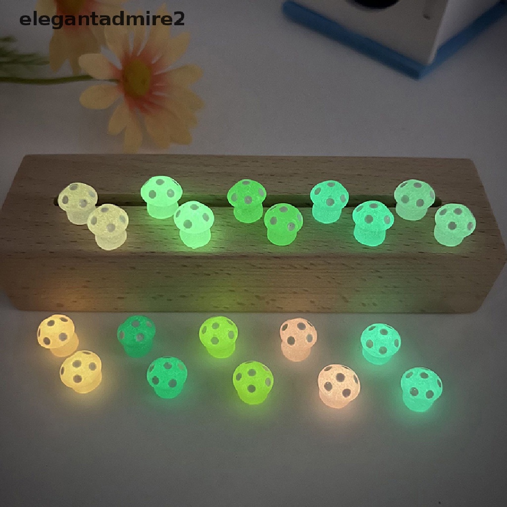 [Gant] Set 10 Cây Nấm Dạ Quang Mini Trang Trí Nhà Búp Bê Phát Sáng Trong Bóng Tối