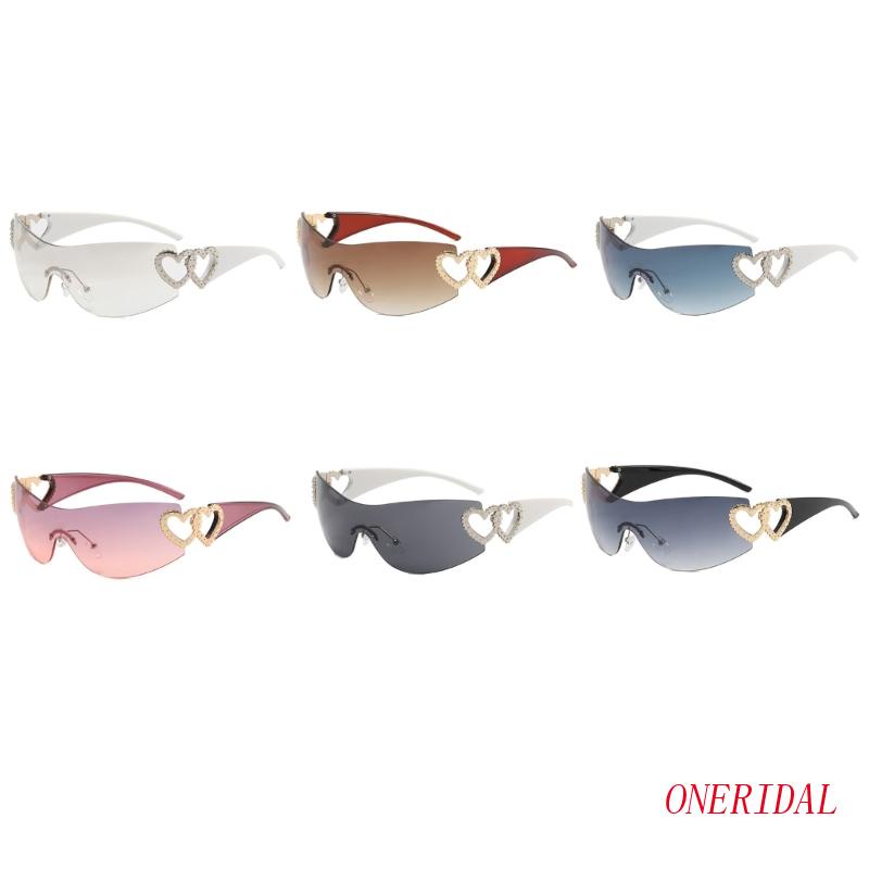 Kính Mát Không Gọng Hình Trái Tim ONERI y2k