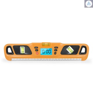 Digital Torpedo Level Protractor Magnetic 4x90°Measuring Range Electronic Angle Grader Inclinometer Electronic Level with Magnets Incline Test Ruler