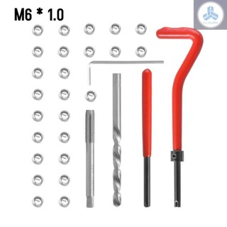 30pcs metric thread repair insert kit m5 m6 m8 m10 m12 m14 helicoil car pro coil tool m6 * 1.0