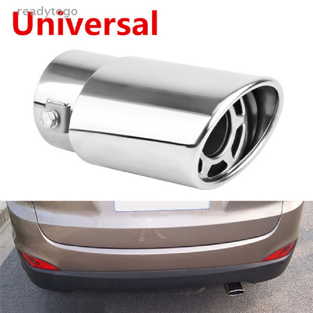Bộ Ống Xả Xe Hơi Đuôi Tròn Bằng Thép Không Gỉ Mạ Chrome Thông Dụng