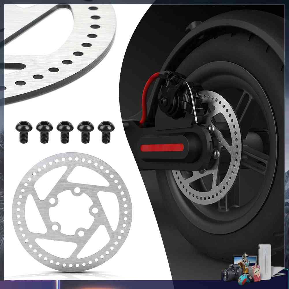 Đĩa Phanh 120mm M365 PRO Bằng Thép Bạc Kèm 5 Ốc Vít Cho Xe Điện