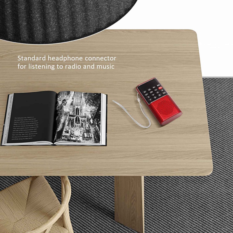 Máy Nghe Đài FM L-328 Mini Tự Động Nhỏ Gọn Có Máy Nghe Nhạc MP3 Ngoài Trời Kèm Phụ Kiện