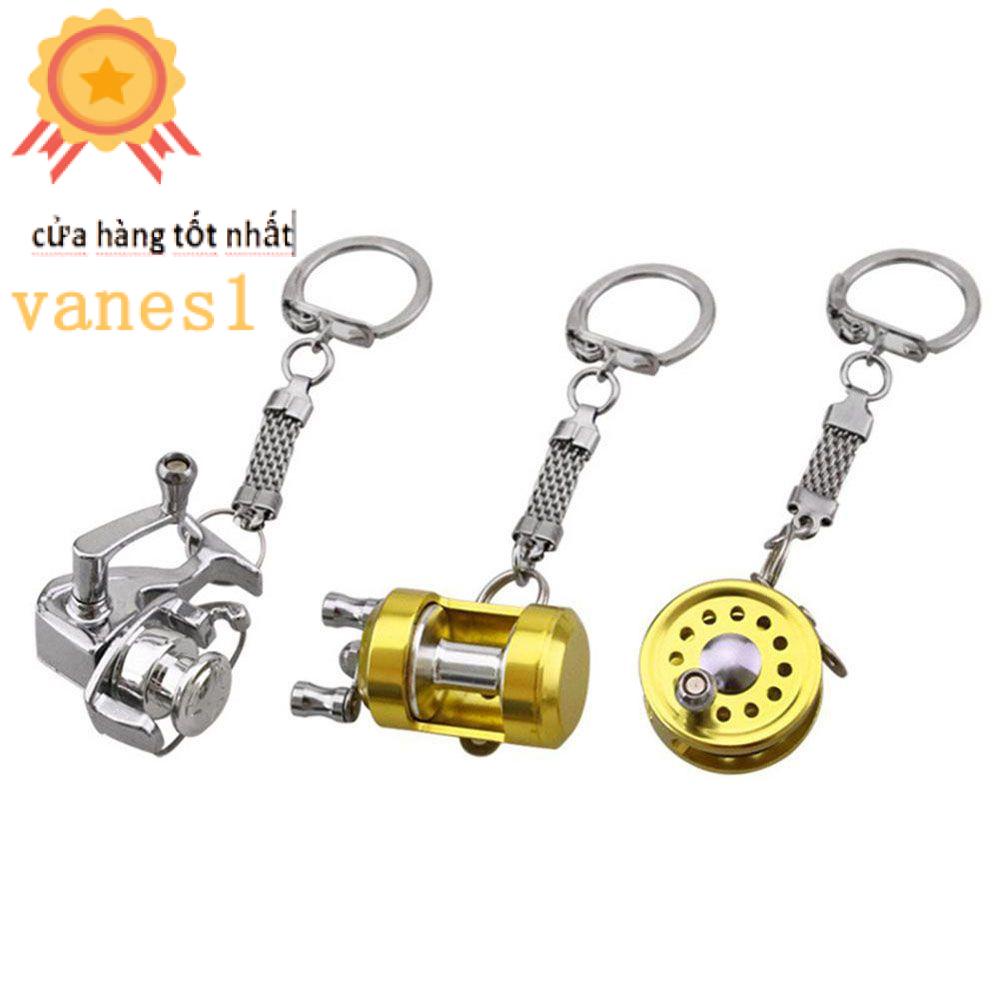 Máy Câu Cá Mini VANES1 Trolling Reel Quà Tặng Móc Khóa Xe Hơi / Túi Xách Bằng Kim Loại