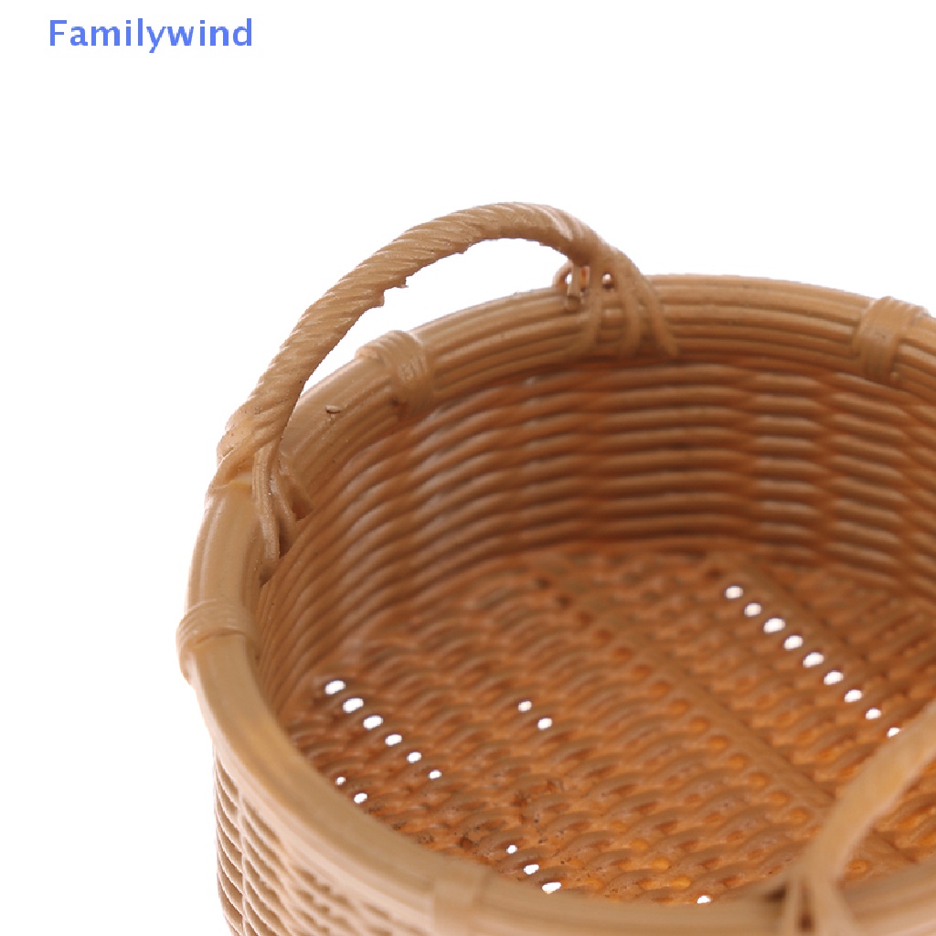 Giỏ Đựng Trái Cây / Bánh Mì Bằng Nhựa Resin Tỉ Lệ 1: 12 Trang Trí Nhà Búp Bê