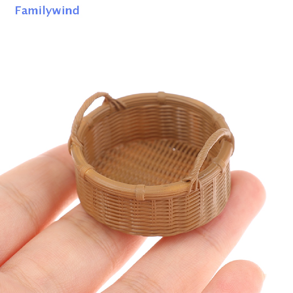 Giỏ Đựng Trái Cây / Bánh Mì Bằng Nhựa Resin Tỉ Lệ 1: 12 Trang Trí Nhà Búp Bê