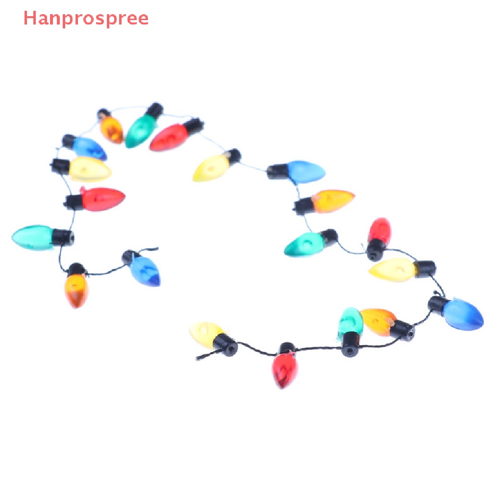 Hanprospree &gt; Dây Đèn Giáng Sinh Nhiều Màu Bằng Nhựa Tỉ Lệ 1 / 12 Trang Trí Nhà Búp Bê
