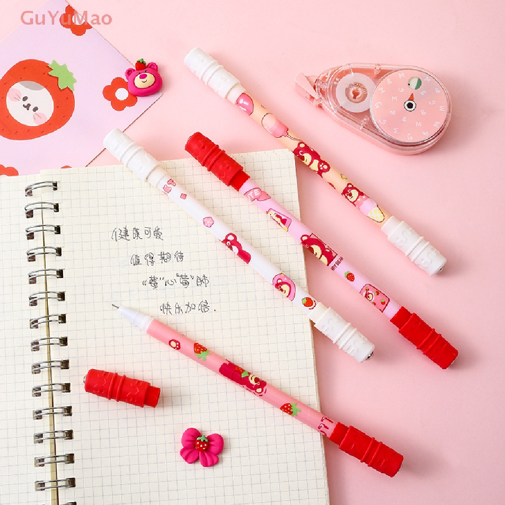 [cxGUYU] Bút Mực Gel Dạng Nhấn Hoạt Hình Dễ Thương Bằng Sợi Carbon Dành Cho Học Sinh / Văn Phòng PRTA