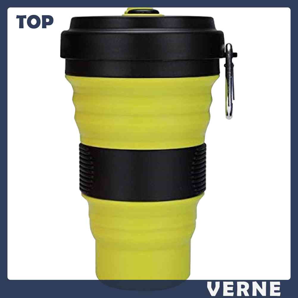 Cốc Uống Nước Silicone 550ml Có Thể Gấp Gọn Tiện Dụng