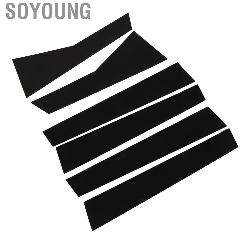 Soyoung Door Window Pillar Post Cover  Durable PC Plastic Easy Installation Trim Lightweight for CRV 2012‑2016