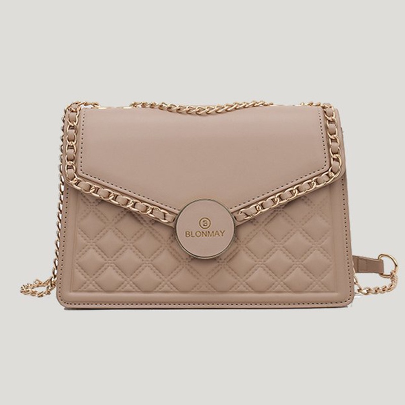 Túi Đeo Vai Dây Xích Khóa Nam Châm Đơn Giản Thời Trang Cho Nữ