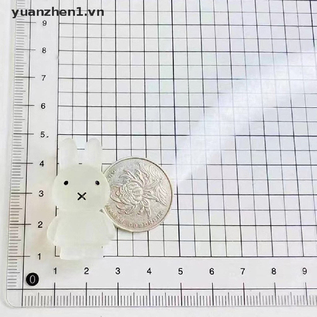 Móc Khóa Hình Thỏ Ba Chiều Bằng Nhựa resin Màu Dạ Quang DIY