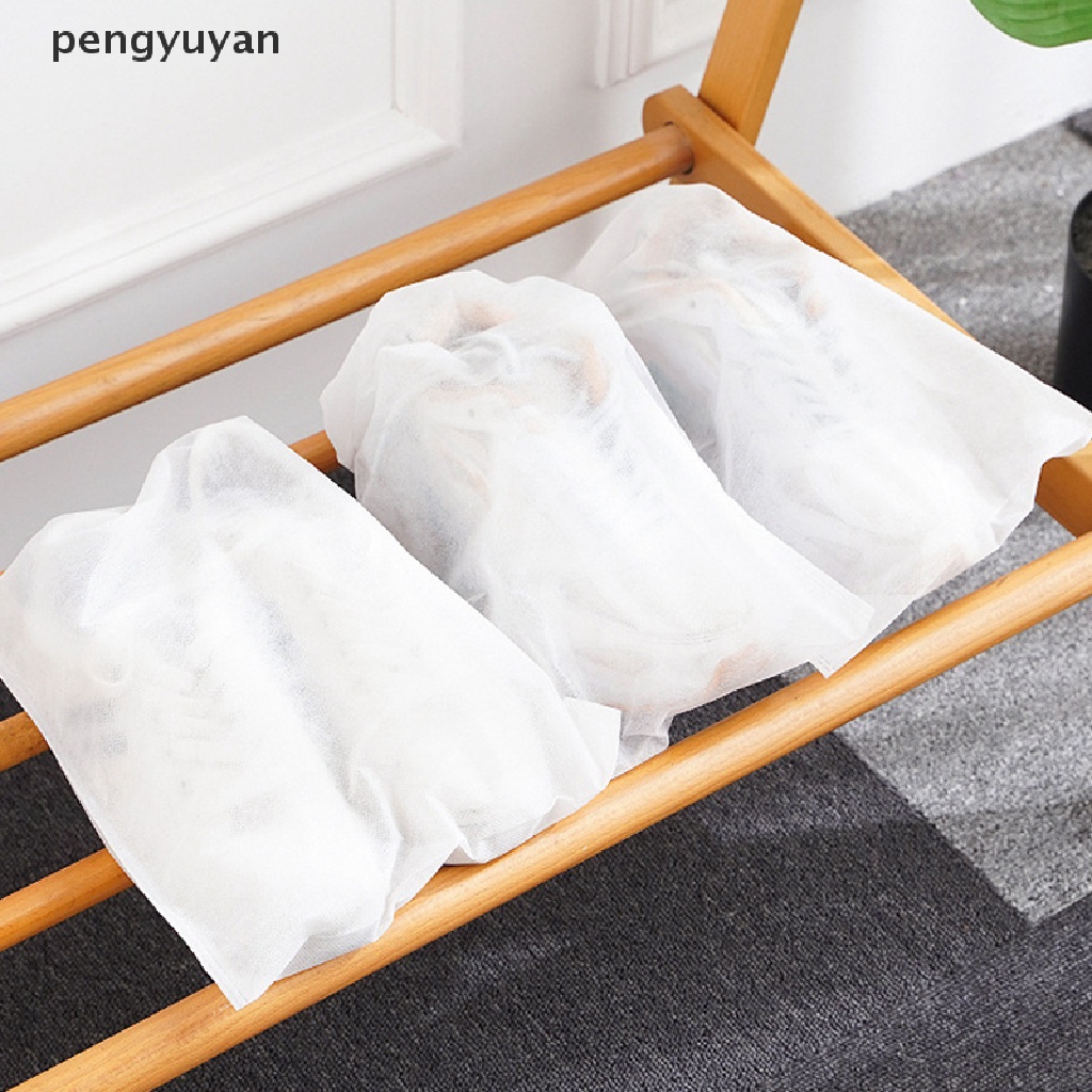 [pengyuyan] Bộ 10 Túi Dây Rút Bằng Vải Không Dệt Chống Bụi Đựng Giày Trong Suốt [Mới]