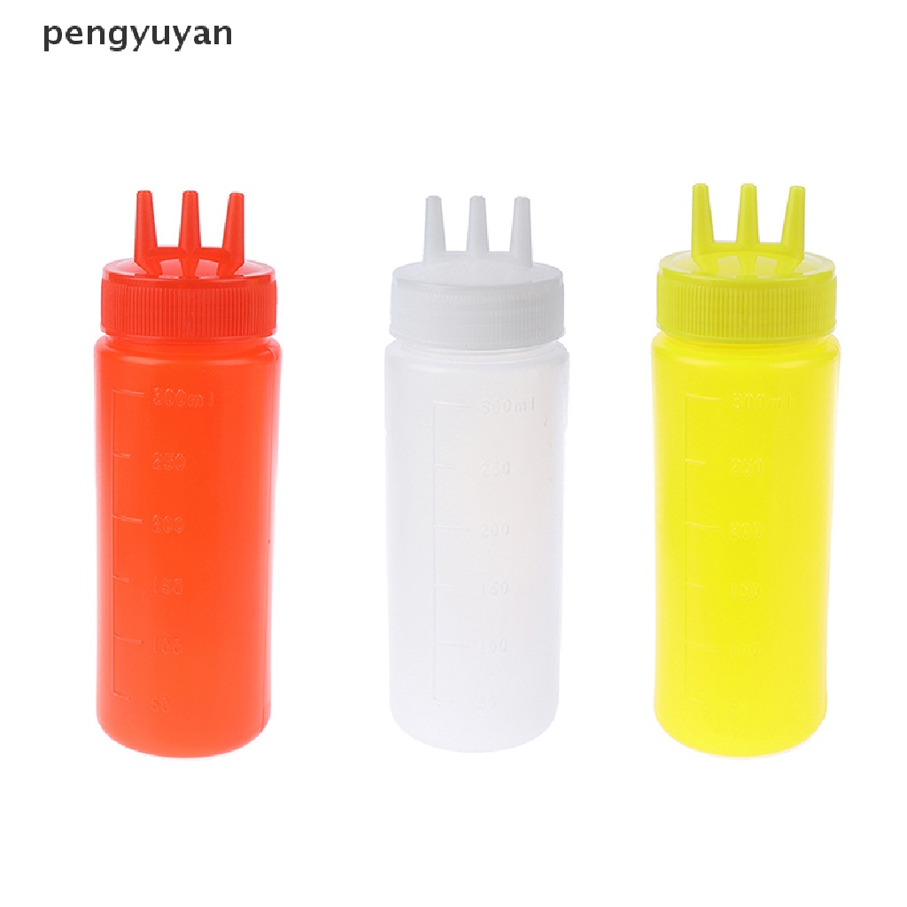 Chai Đựng Sốt / Dầu Ăn Dạng Bóp 3 Lỗ Tiện Dụng
