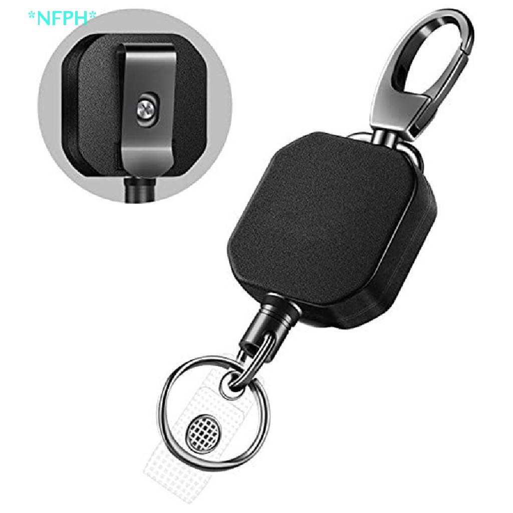 Móc Khóa Dây Nịt / Thẻ ID Bằng Kim Loại Chịu Được Sức Nặng Có Thể Thu Gọn Mới