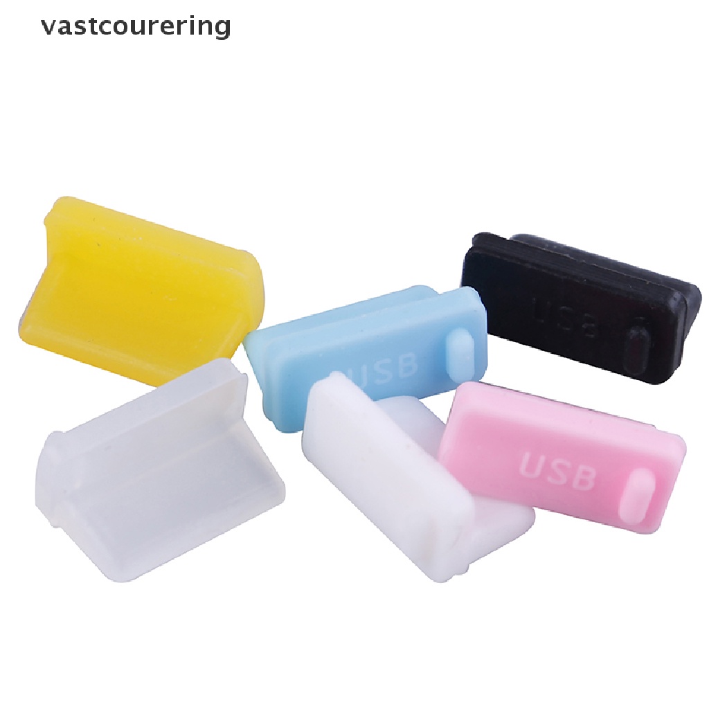 Bộ 10 Nắp silicone Đậy Ổ Cắm usb Chống Bụi Tiện Dụng