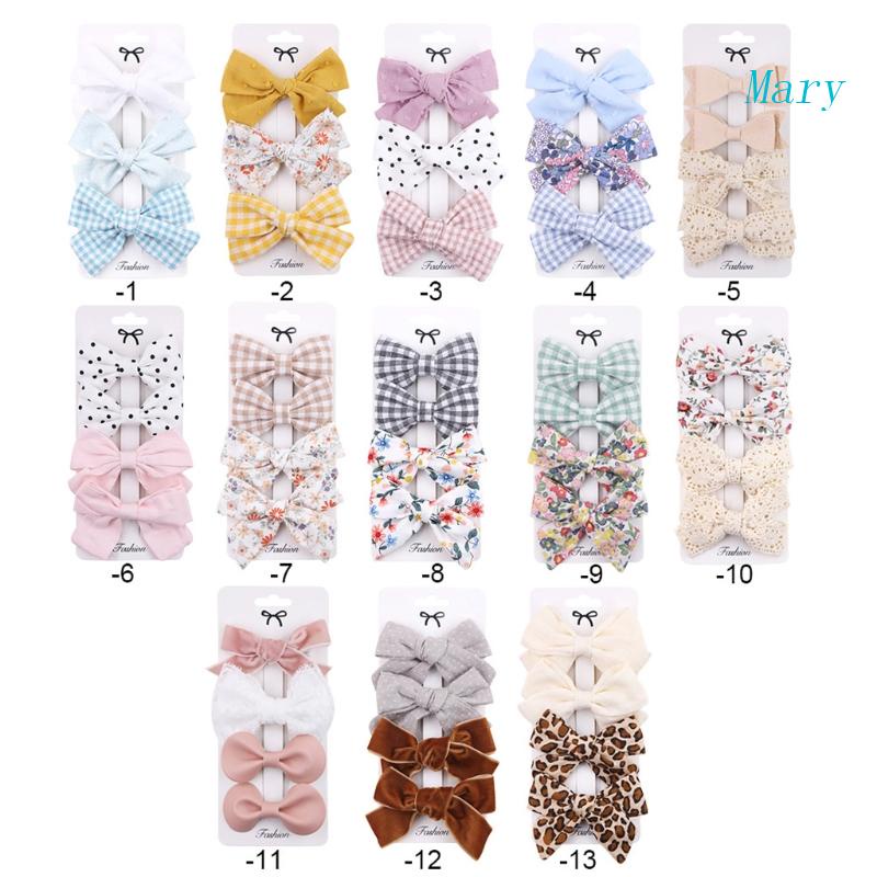 Set 4 Kẹp Tóc Nơ Xinh Xắn Thời Trang Cho Bé Gái