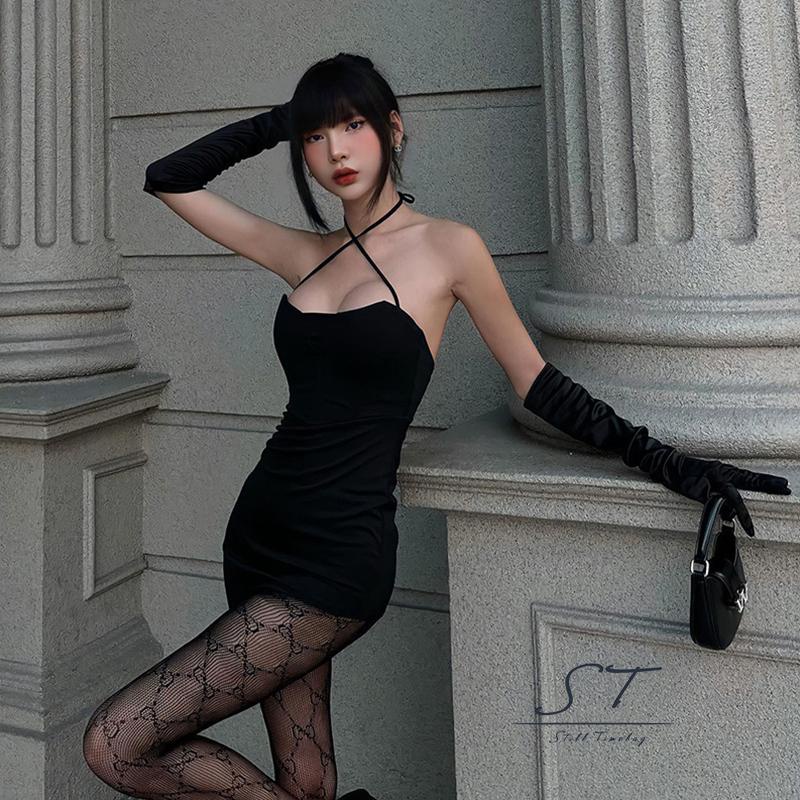 Đầm Mini Không Tay Hở Lưng Màu Sắc Trơn Thời Trang Mùa Hè CY03 Cho Nữ