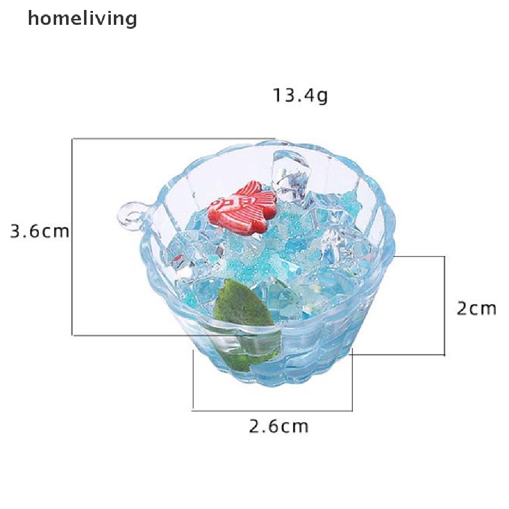 1 Móc Khóa Hình Cốc Trứng Mini Bằng Resin Phát Sáng Dễ Thương Trang Trí Nhà Cửa / Sân Vườn