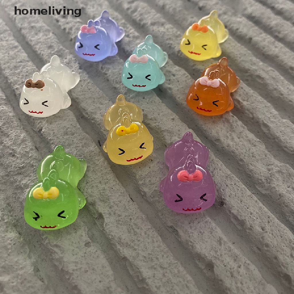 Bộ 2 Đồ trang trí Khủng Long Hoạt Hình Dạ Quang Trang Trí Tiểu Cảnh