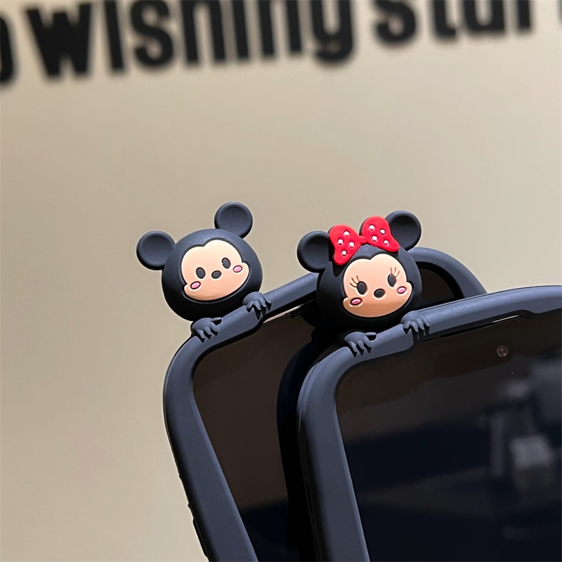 DISNEY Ốp Điện Thoại Silicon tpu Mềm Hình Mickey Minnie 3D Sáng Tạo Cho iPhone 14 13 12 11 Pro MAX 14 Plus