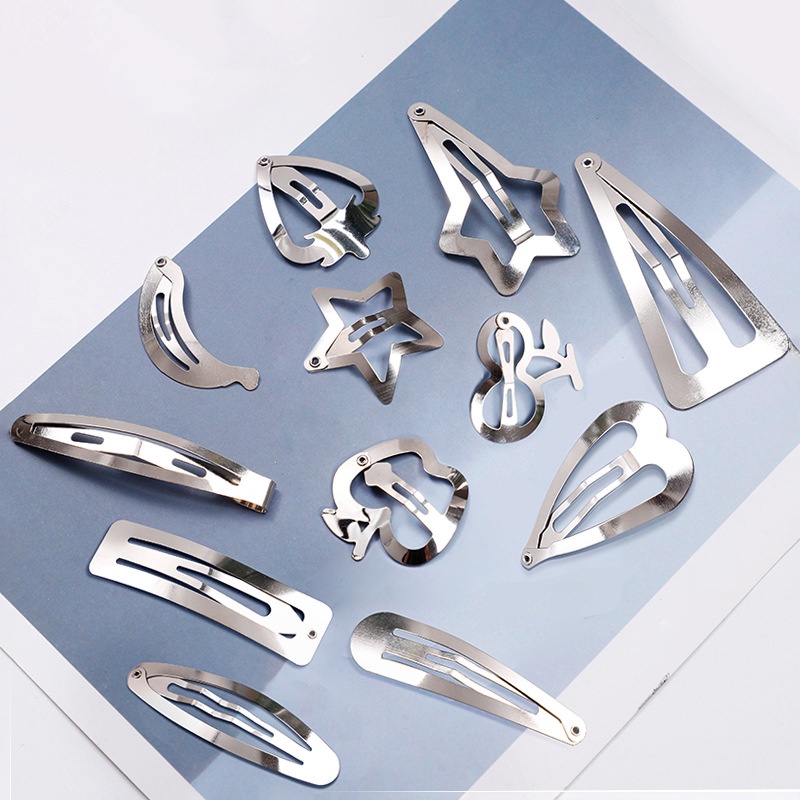 Kẹp Tóc BB Hình Giọt Nước Màu Bạc Thời Trang Cho Nữ