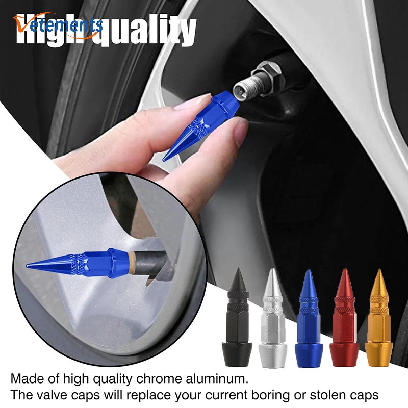 Nắp Van Bánh Xe Hơi / Xe Máy Bằng Hợp Kim Thay Thế Nhỏ Gọn Ốp