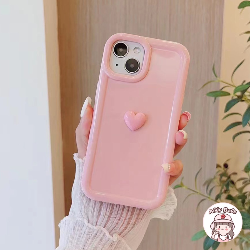 Ốp Điện Thoại Silicon TPU Mềm Bóng Ôm Sát Hình Trái Tim 3D Chống Va Đập IP 14 Pro Max IP 11 11 Pro Max X XS