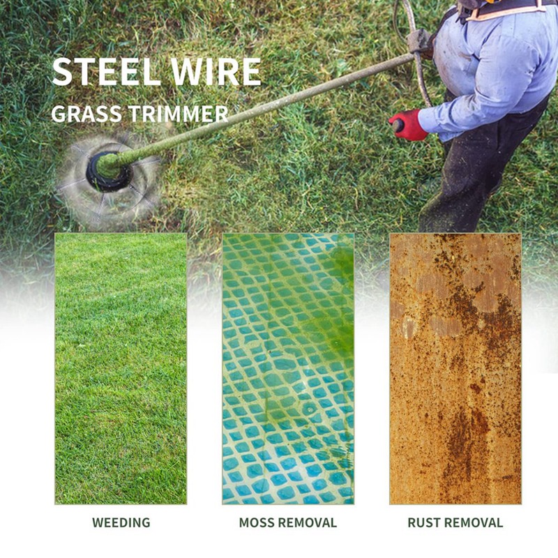 Set 2 Bánh Xe Dây Thép 6 Inch Chuyên Dụng Cho Máy Cắt Cỏ